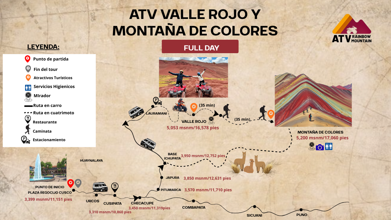 Disfrute de la montaña de colores